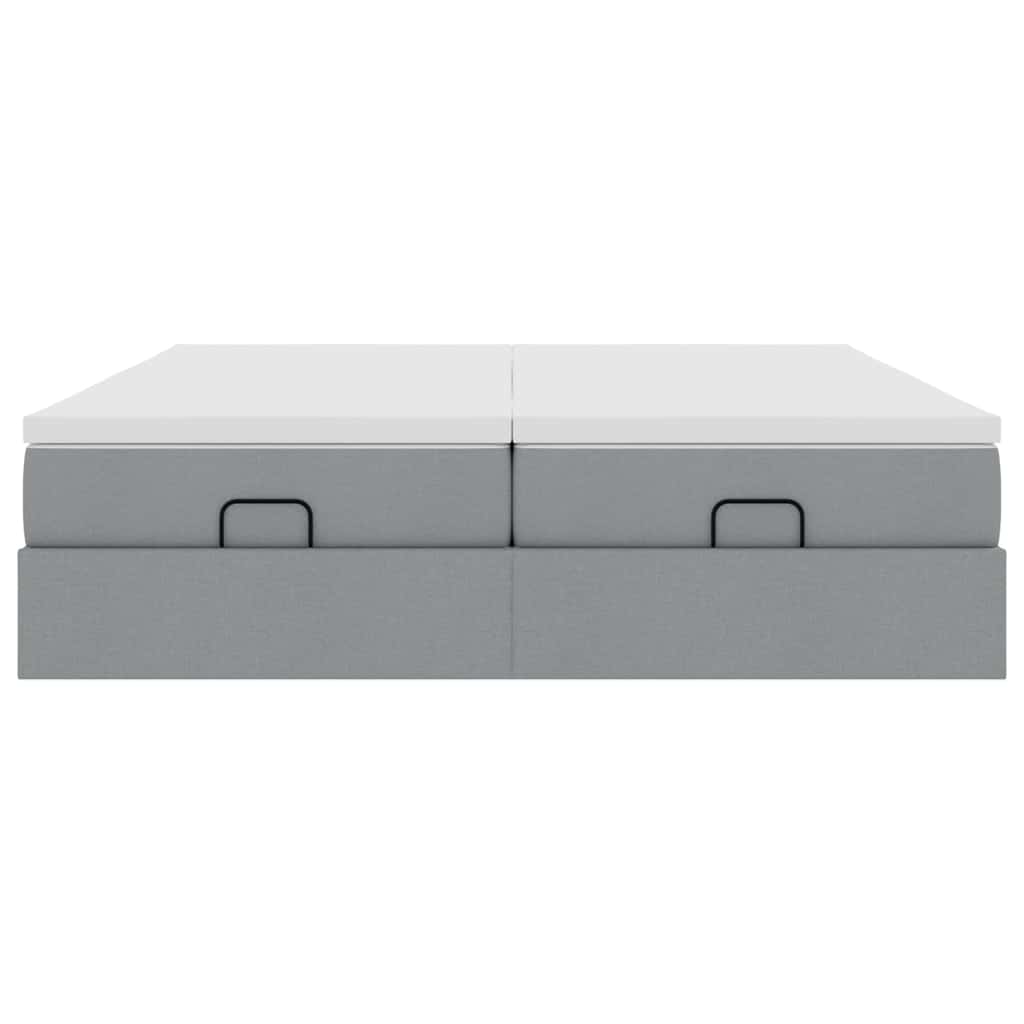 Struttura Letto Pouf con Materassi 180x200 cm in Tessuto - homemem39