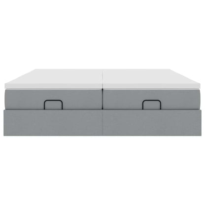 Struttura Letto Pouf con Materassi 180x200 cm in Tessuto - homemem39