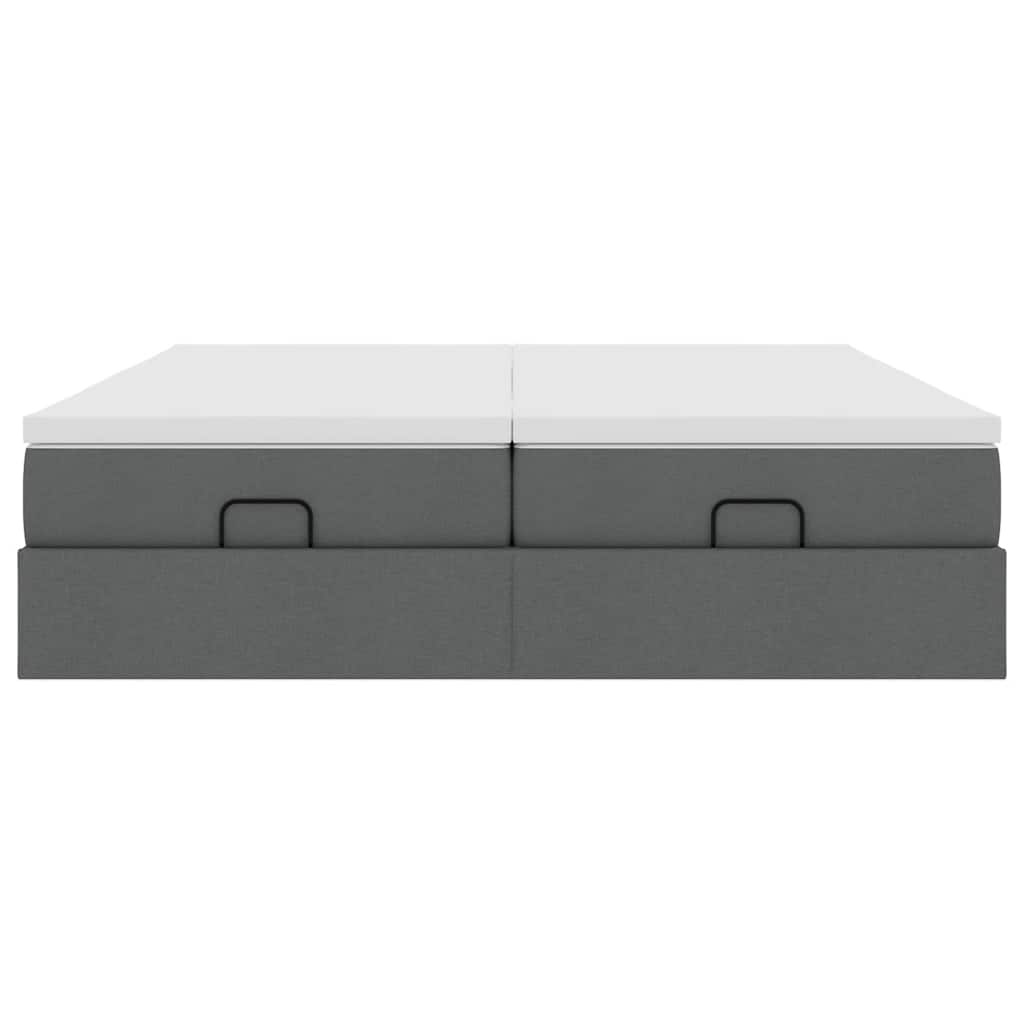 Struttura Letto Pouf con Materassi 180x200 cm in Tessuto