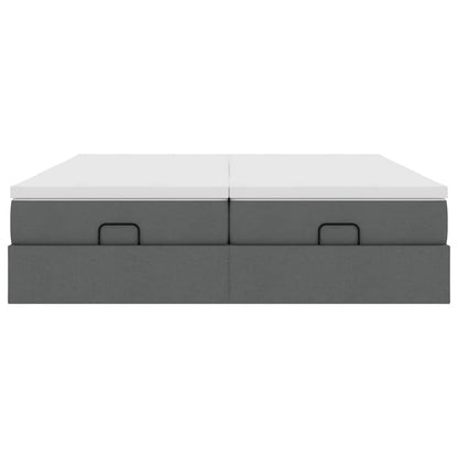 Struttura Letto Pouf con Materassi 180x200 cm in Tessuto