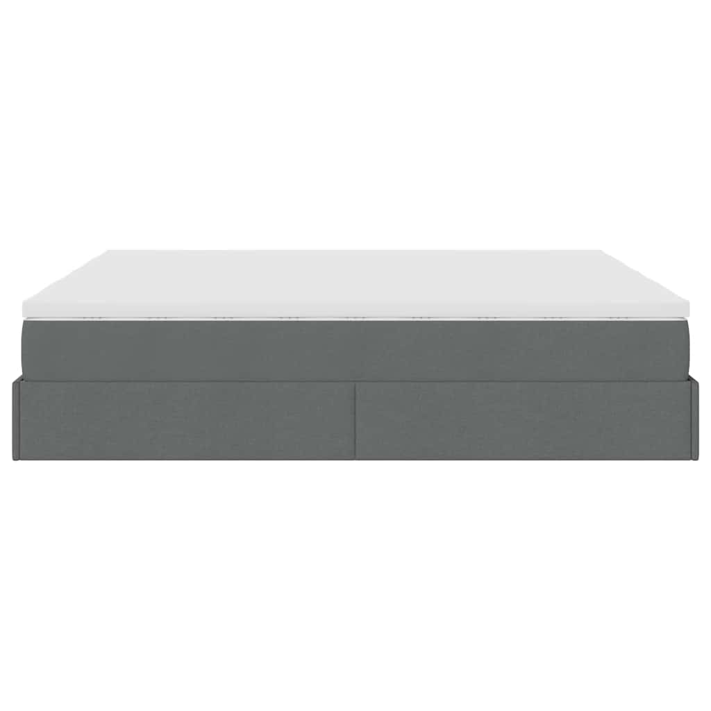Struttura Letto Pouf con Materassi 180x200 cm in Tessuto