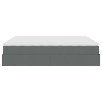 Struttura Letto Pouf con Materassi 180x200 cm in Tessuto