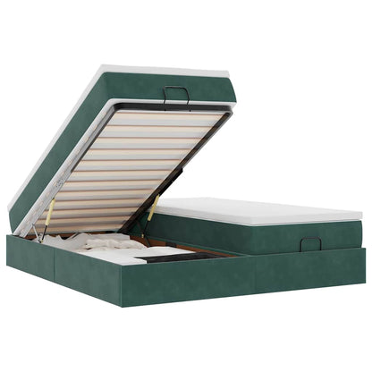 Struttura Letto Pouf con Materassi 180x200 cm Velluto - homemem39