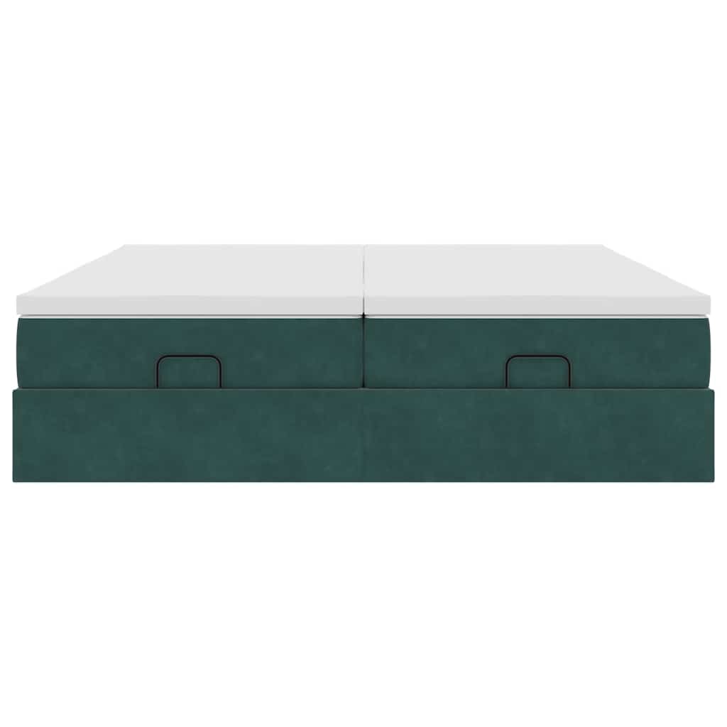 Struttura Letto Pouf con Materassi 180x200 cm Velluto - homemem39