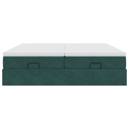 Struttura Letto Pouf con Materassi 180x200 cm Velluto - homemem39