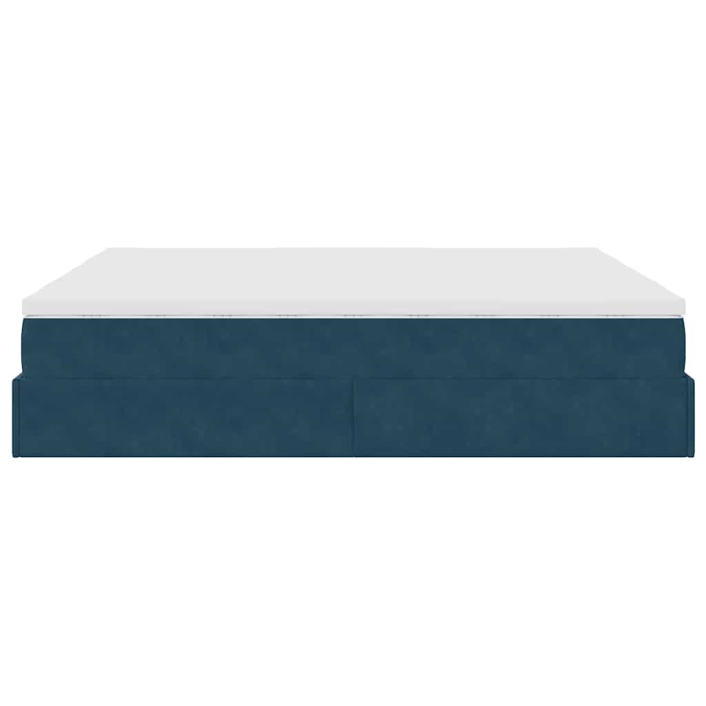 Struttura Letto Pouf con Materassi 180x200 cm Velluto