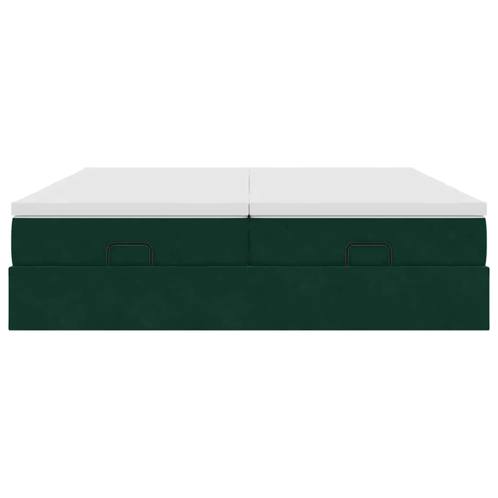 Struttura Letto Pouf con Materassi 200x200 cm Velluto | homemem39