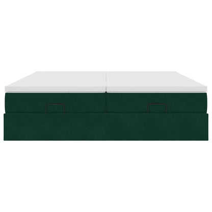 Struttura Letto Pouf con Materassi 200x200 cm Velluto | homemem39