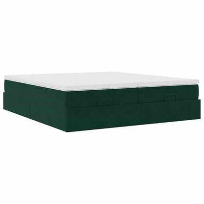 Struttura Letto Pouf con Materassi 200x200 cm Velluto | homemem39