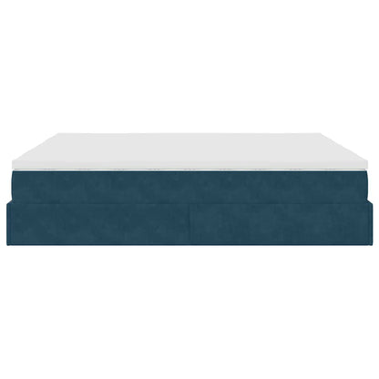 Struttura Letto Pouf con Materassi 200x200 cm Velluto