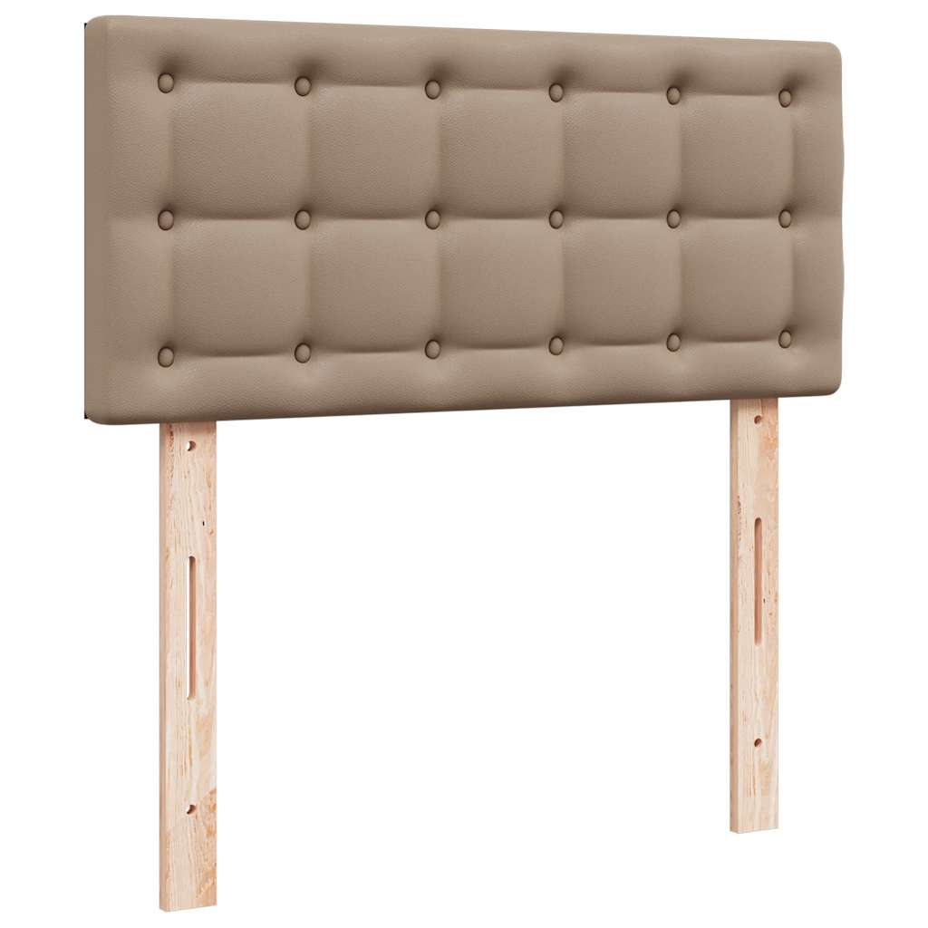 Letto Pouf con Materasso Cappucino 90x190 cm Similpelle