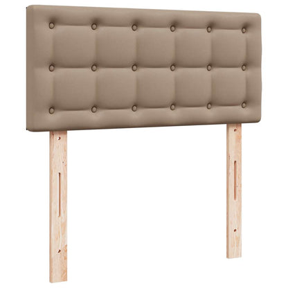 Letto Pouf con Materasso Cappucino 90x190 cm Similpelle