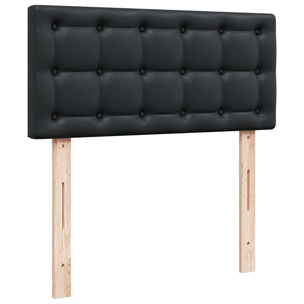 Letto Pouf con Materasso Nero 90x200 cm Similpelle | homemem39