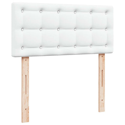 Letto Pouf con Materasso Bianco 90x200 cm Similpelle | homemem39