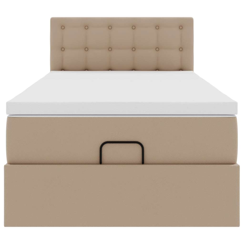 Letto Pouf con Materasso Cappucino 90x200 cm Similpelle | homemem39