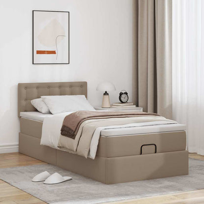 Letto Pouf con Materasso Cappucino 100x200 cm Similpelle | homemem39