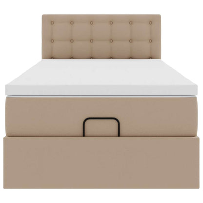 Letto Pouf con Materasso Cappucino 100x200 cm Similpelle | homemem39