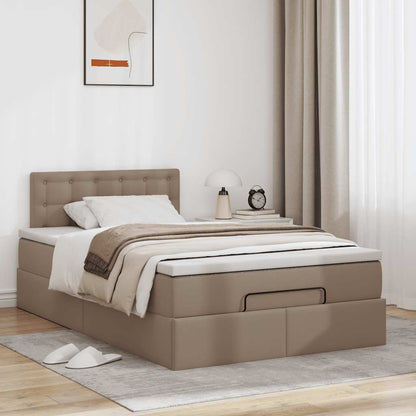 Struttura Letto Pouf con Materasso 120x190 cm Similpelle | homemem39