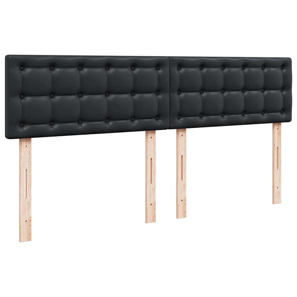 Struttura Letto Pouf con Materasso Nero 160x200 cm Similpelle | homemem39