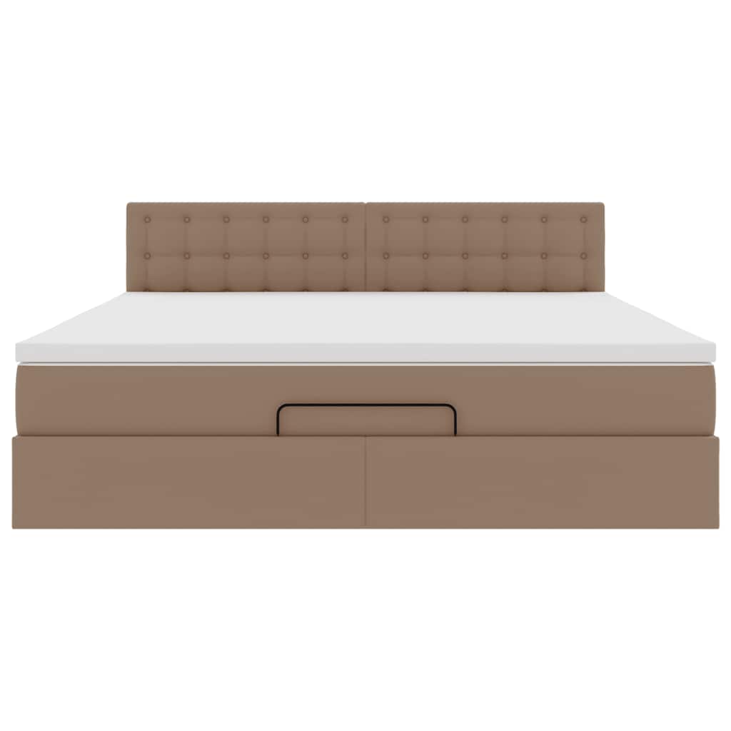 Struttura Letto Pouf con Materasso 180x200 cm Similpelle | homemem39