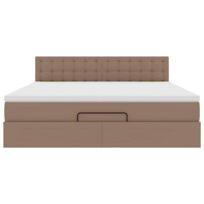 Struttura Letto Pouf con Materasso 180x200 cm Similpelle | homemem39