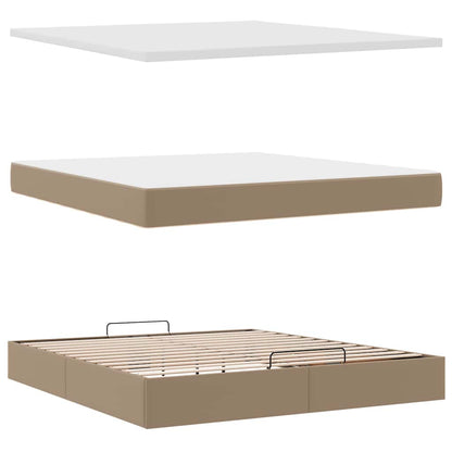 Struttura Letto Pouf con Materasso 180x200 cm Similpelle | homemem39