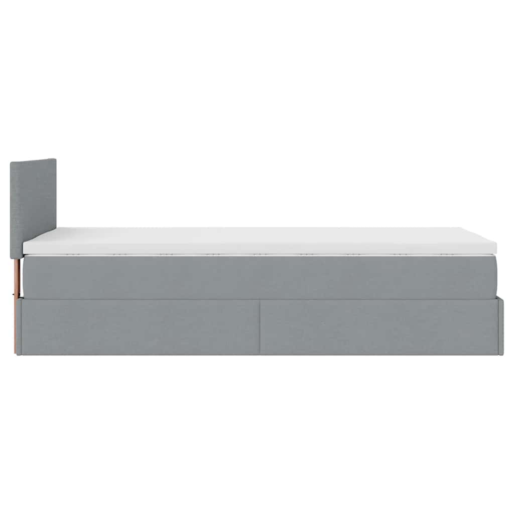 Struttura Letto Pouf con Materasso 90x190 cm in Tessuto | homemem39