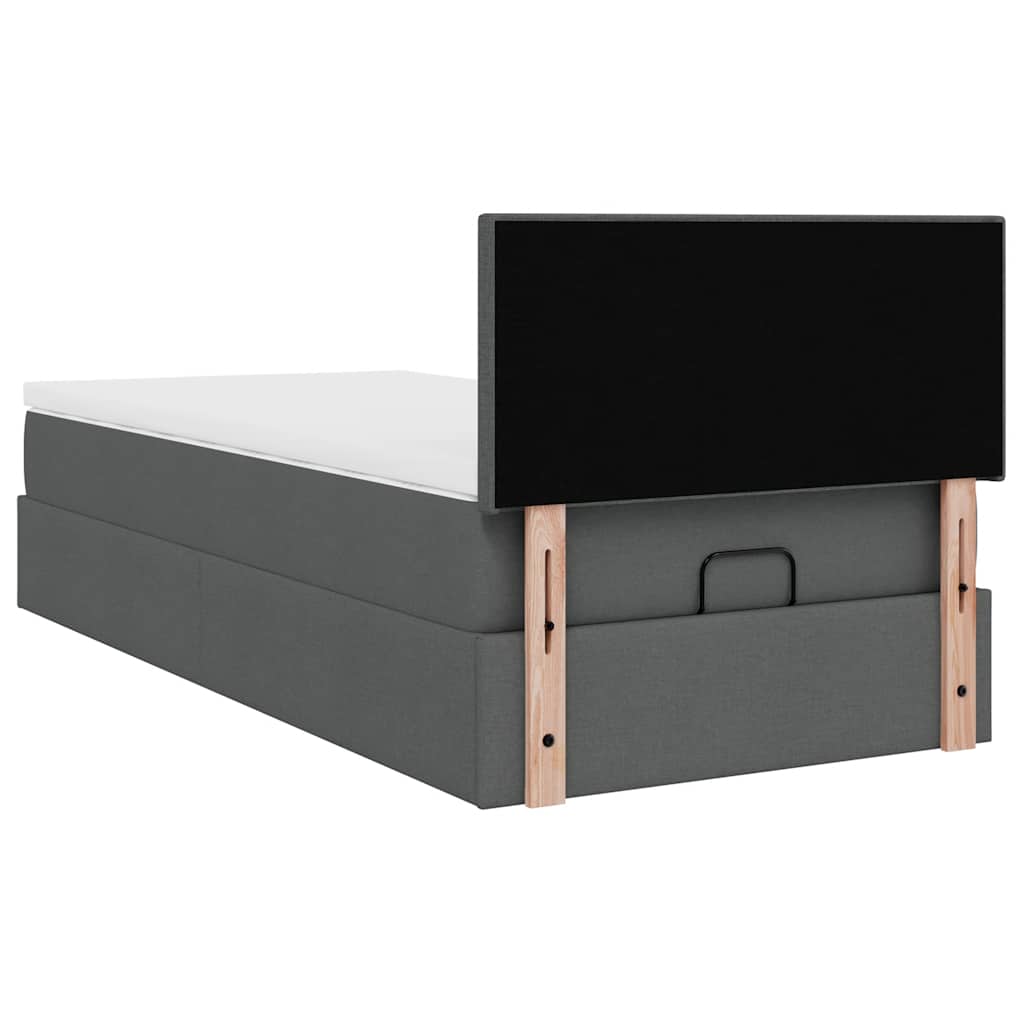 Struttura Letto Pouf con Materasso 90x190 cm in Tessuto | homemem39