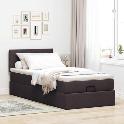 Struttura Letto Pouf con Materasso 90x190 cm in Tessuto