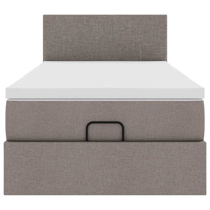 Pouf Letto con Materasso Tortora 90x200 cm in Tessuto | homemem39