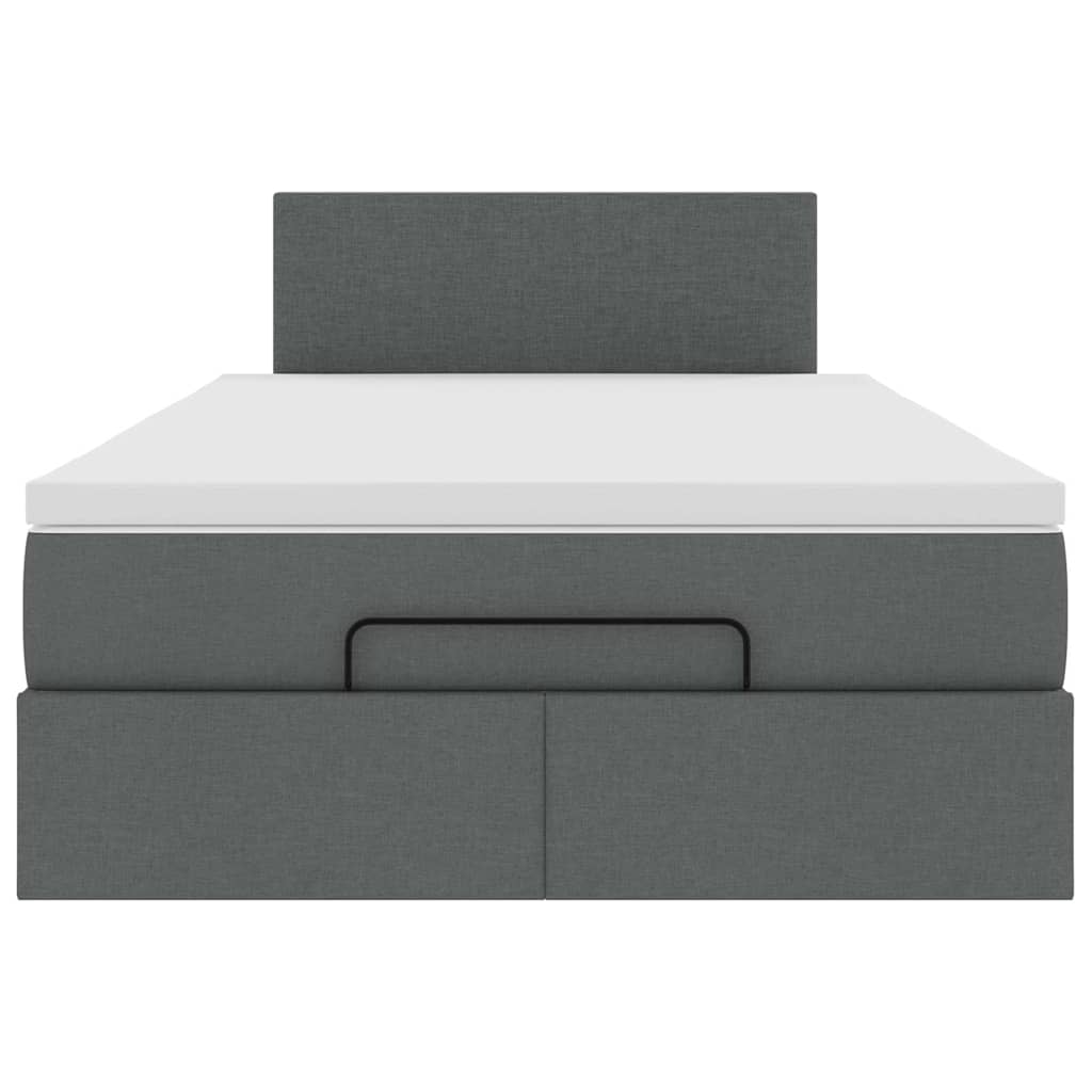 Pouf Letto con Materasso Grigio Scuro 120x190 cm in Tessuto | homemem39