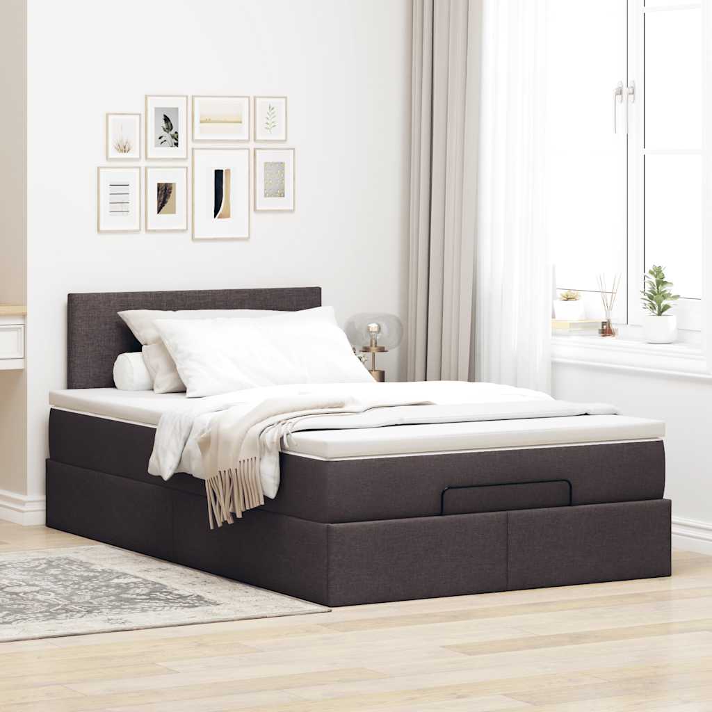 Struttura Letto Pouf con Materasso 80x200 cm in Tessuto | homemem39