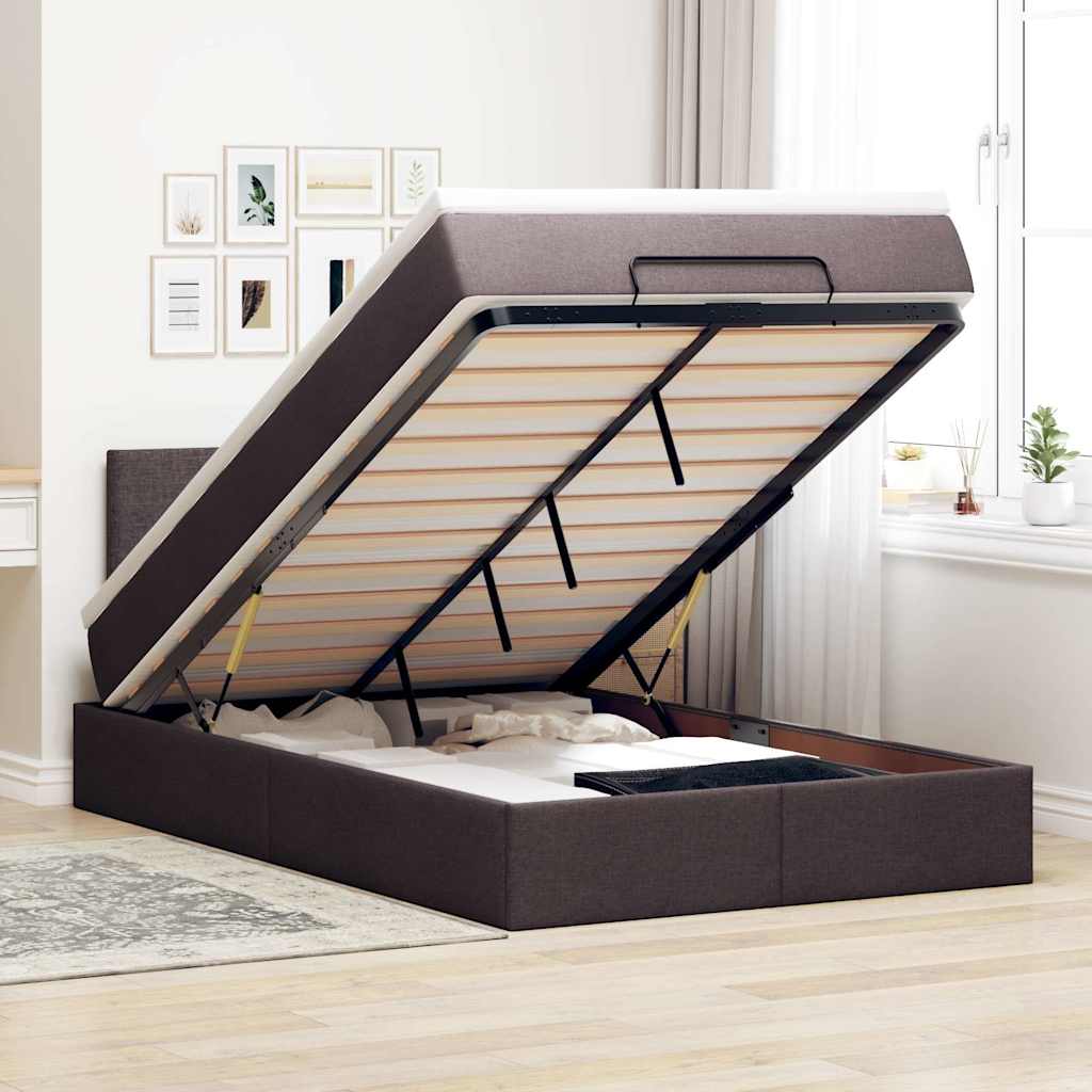 Struttura Letto Pouf con Materasso 80x200 cm in Tessuto | homemem39