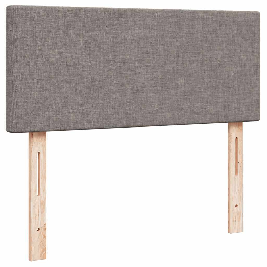 Struttura Letto Pouf con Materasso Tortora 120x190 cm Tessuto