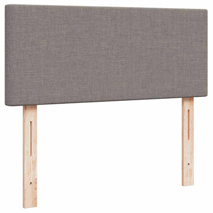 Struttura Letto Pouf con Materasso Tortora 120x190 cm Tessuto