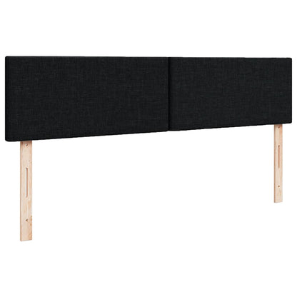 Pouf Letto con Materasso Nero 140x190 cm in Tessuto | homemem39