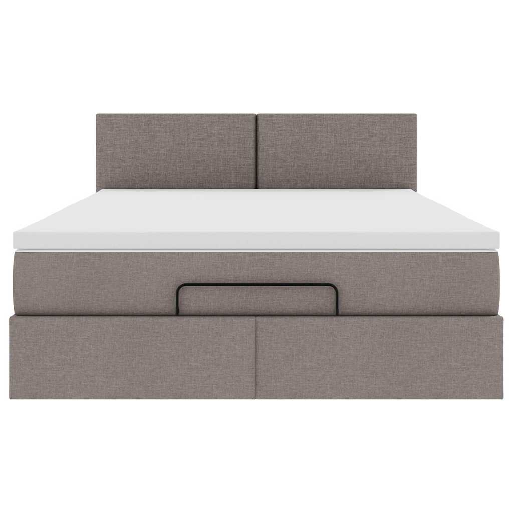 Pouf Letto con Materasso Tortora 140x190 cm in Tessuto | homemem39