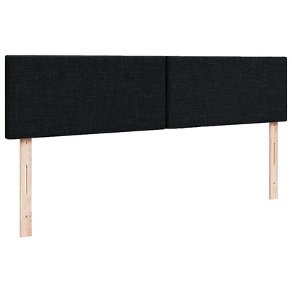 Pouf Letto con Materasso Nero 140x200 cm in Tessuto | homemem39