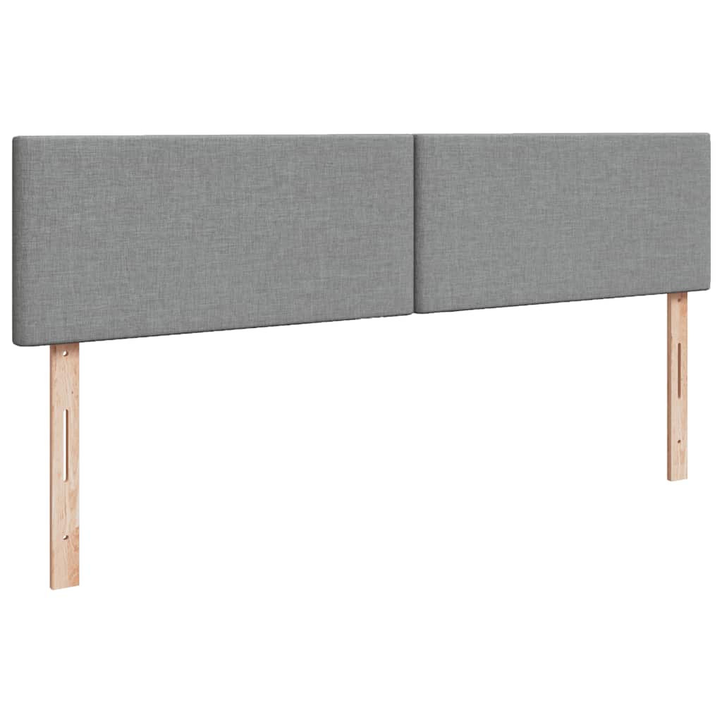 Pouf Letto con Materasso Grigio Chiaro 160x200 cm in Tessuto
