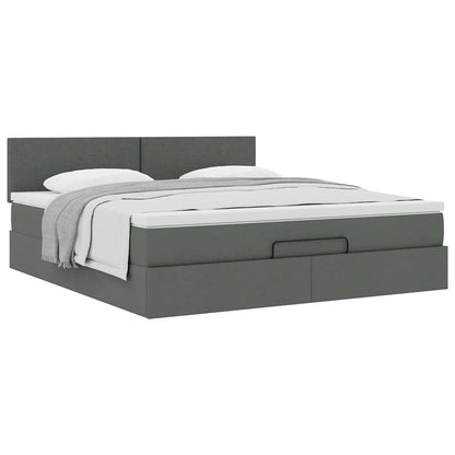 Struttura Letto Pouf con Materasso 160x200 cm in Tessuto | homemem39