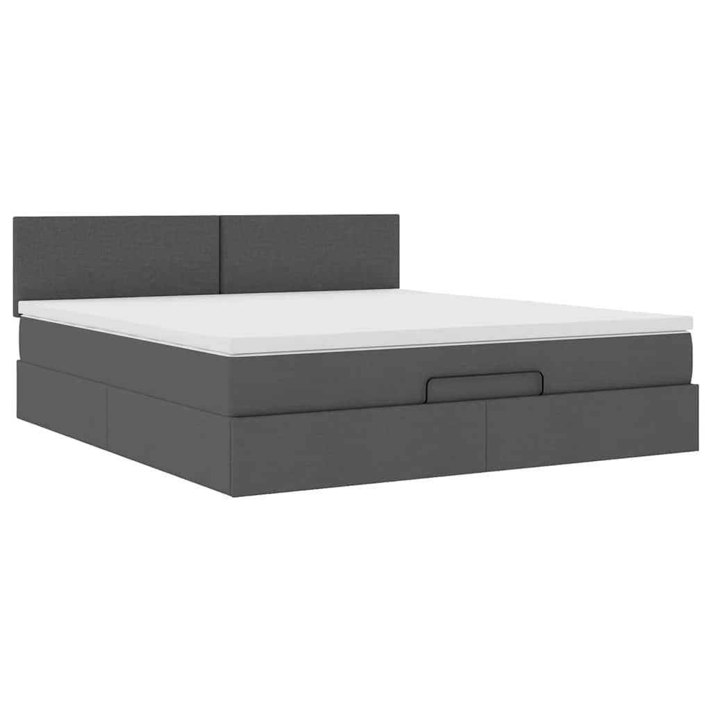 Struttura Letto Pouf con Materasso 160x200 cm in Tessuto | homemem39