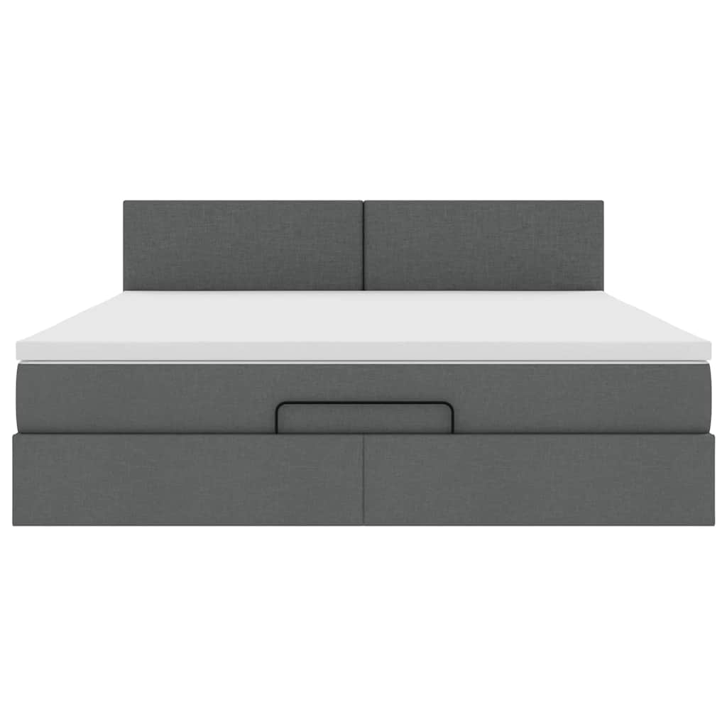 Struttura Letto Pouf con Materasso 160x200 cm in Tessuto | homemem39