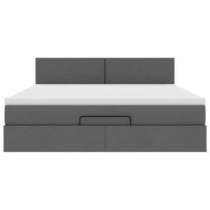 Struttura Letto Pouf con Materasso 160x200 cm in Tessuto | homemem39