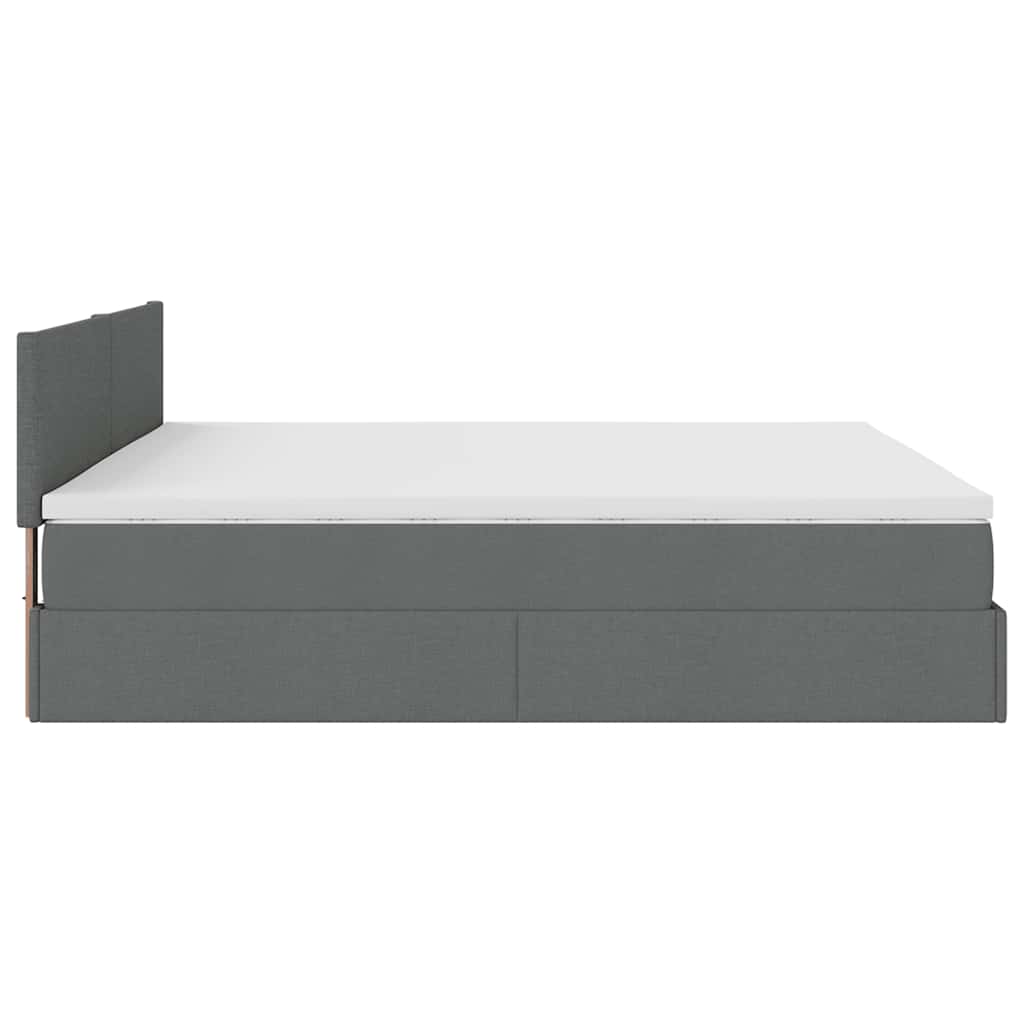 Struttura Letto Pouf con Materasso 160x200 cm in Tessuto | homemem39