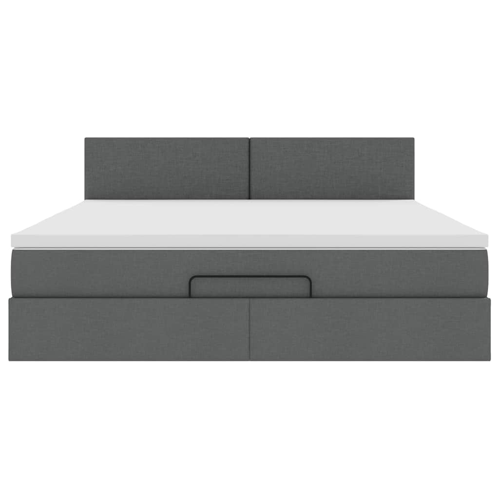 Struttura Letto Pouf con Materasso 180x200 cm in Tessuto