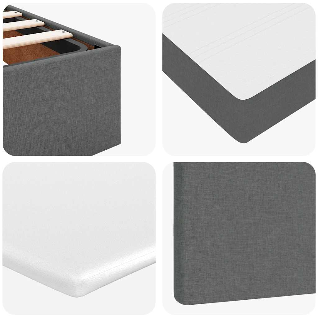 Struttura Letto Pouf con Materasso 200x200 cm in Tessuto