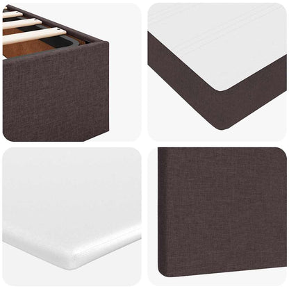 Struttura Letto Pouf con Materasso 200x200 cm in Tessuto