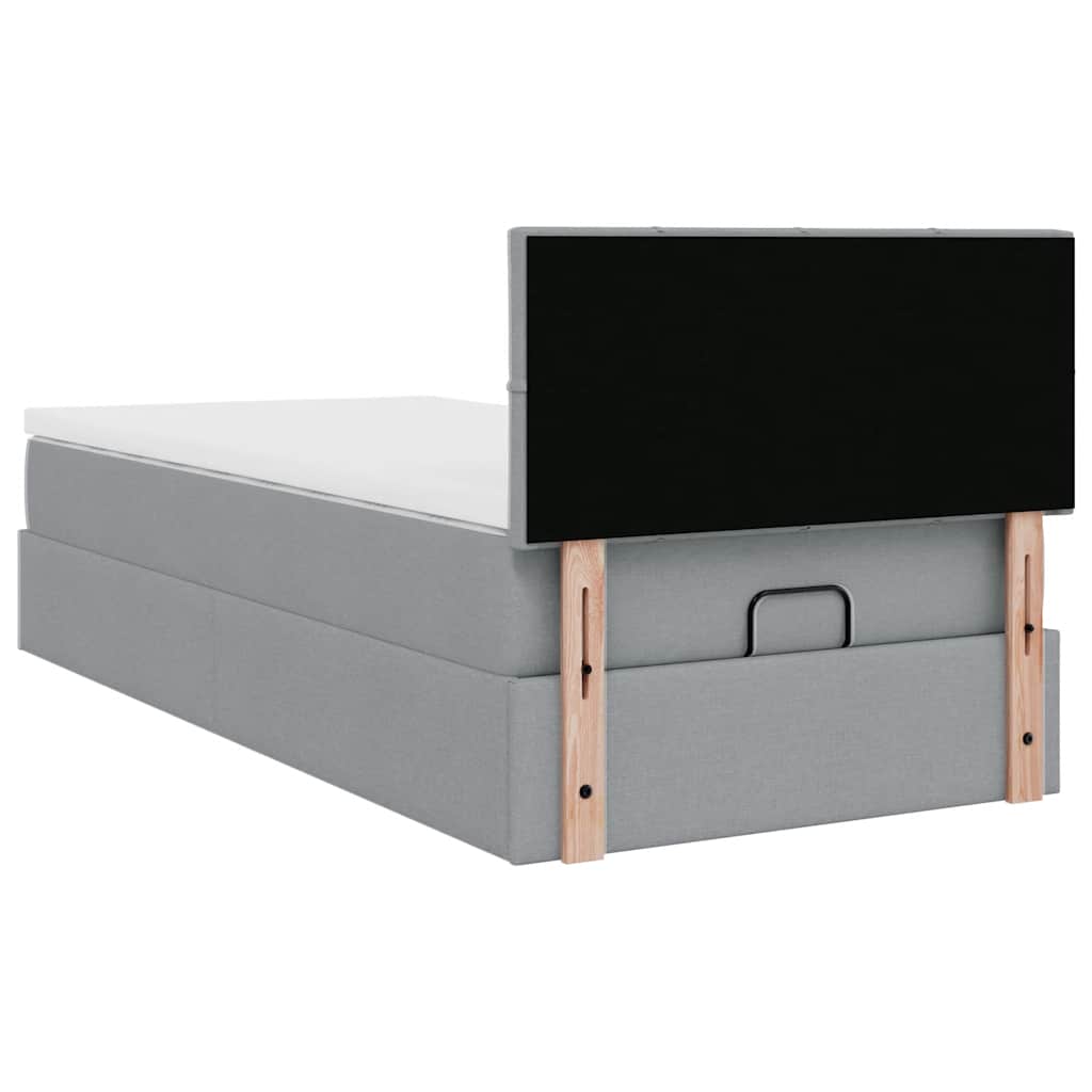 Struttura Letto Pouf con Materasso 90x190 cm in Tessuto | homemem39