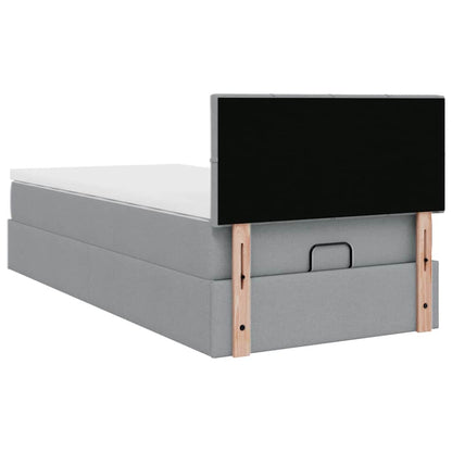 Struttura Letto Pouf con Materasso 90x190 cm in Tessuto | homemem39