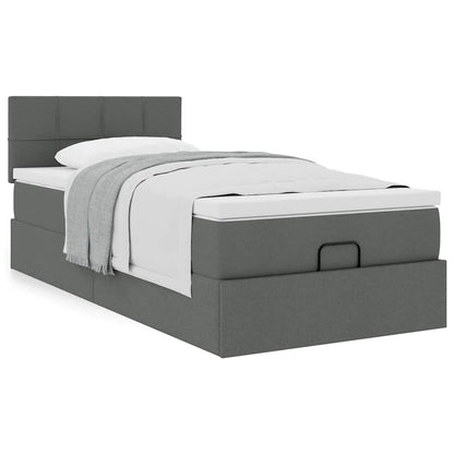 Struttura Letto Pouf con Materasso 90x190 cm in Tessuto | homemem39
